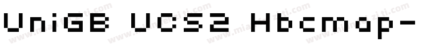 UniGB UCS2 Hbcmap字体转换